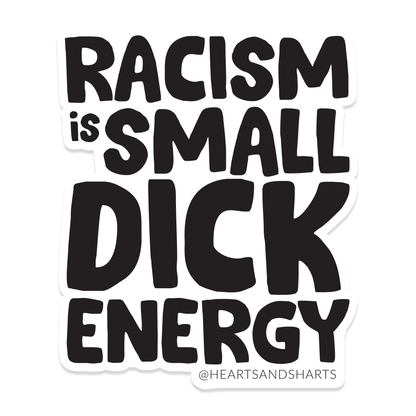 RACISM IS SDE 3X3 ILLUSTRATED VINYL STICKER