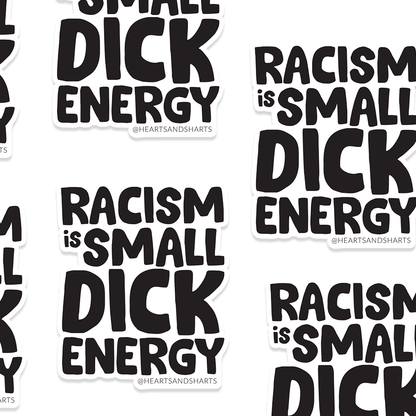 RACISM IS SDE 3X3 ILLUSTRATED VINYL STICKER