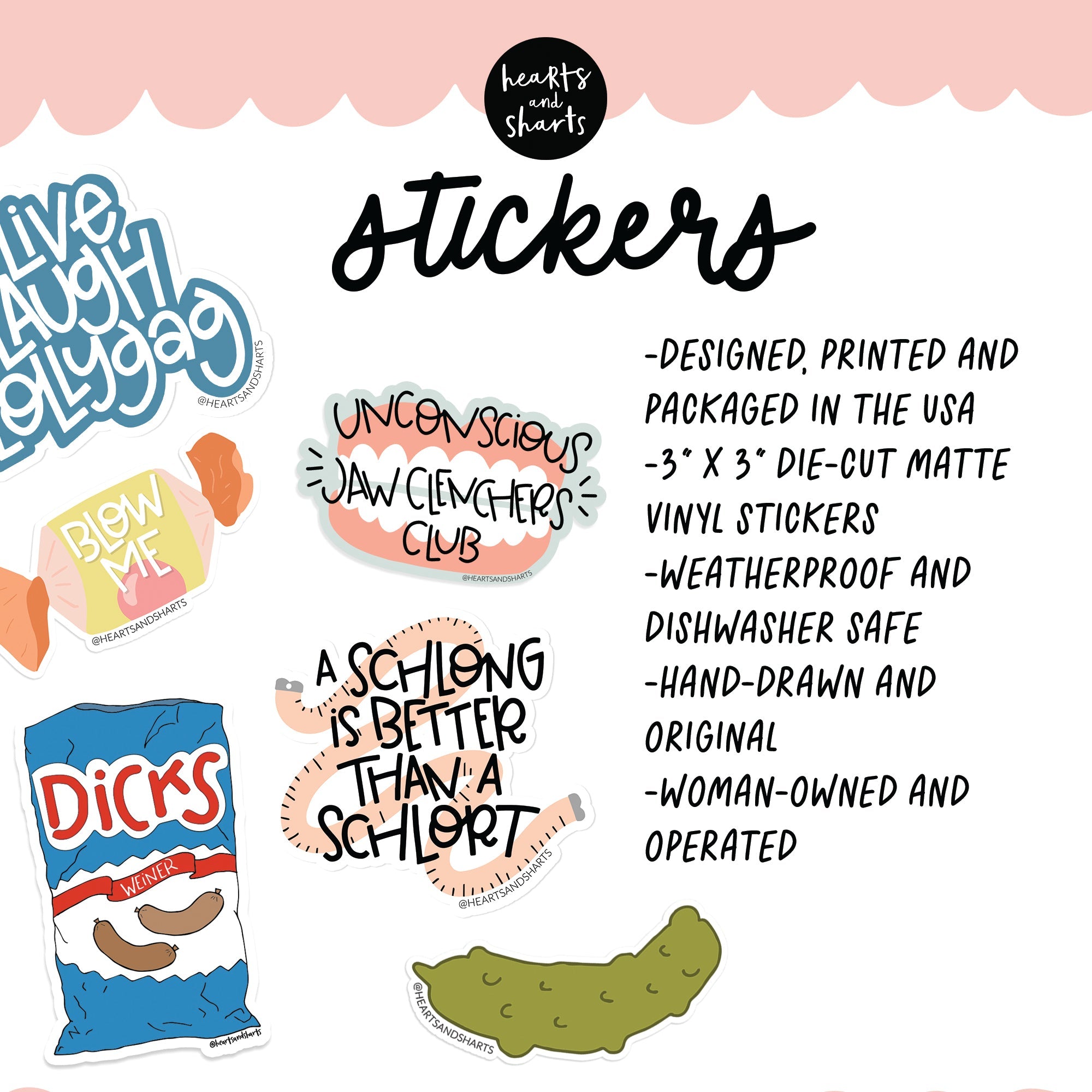 BAG OF D ILLUSTRATED 3X3 VINYL STICKER