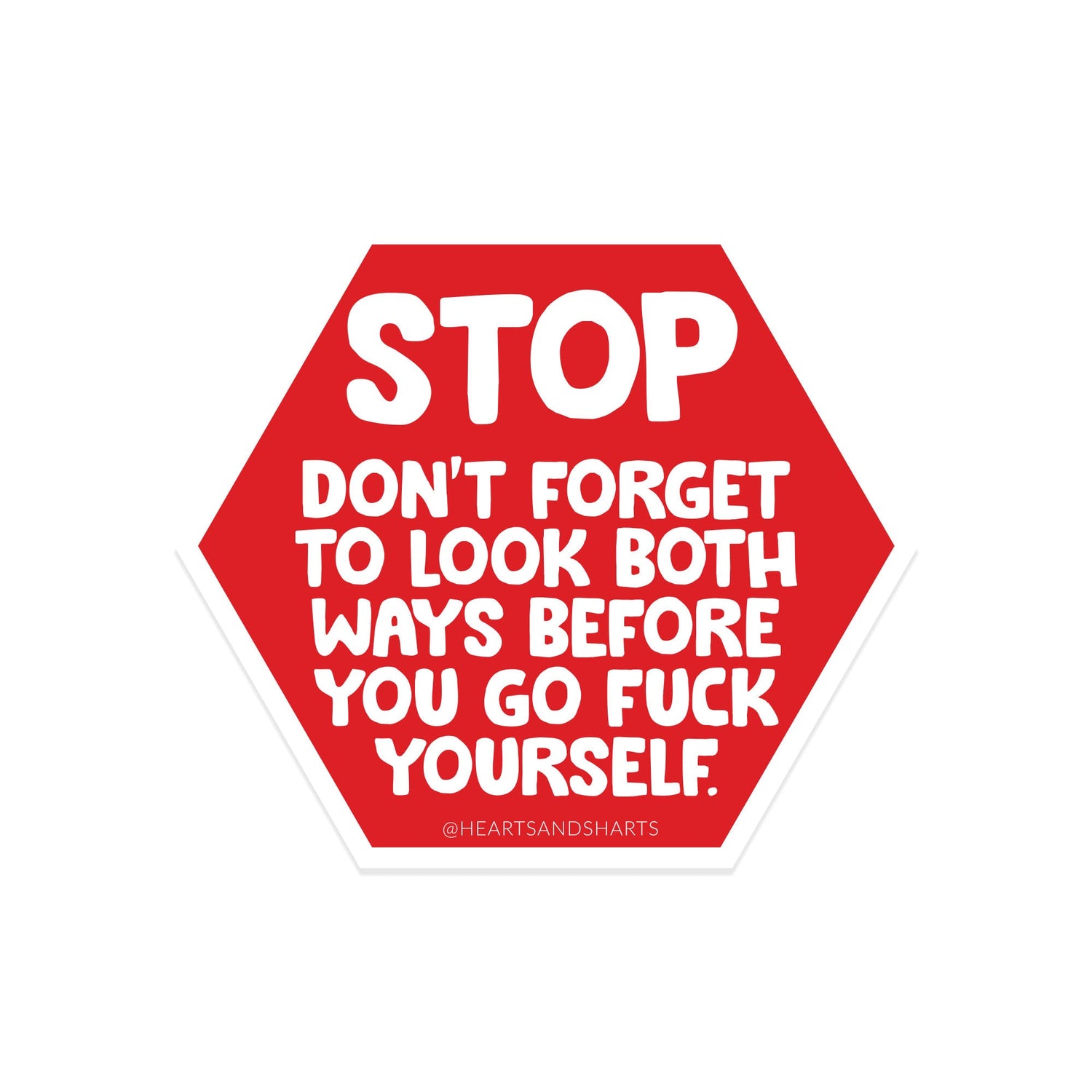 STOP SIGN 3X3 ILLUSTRATED VINYL STICKER