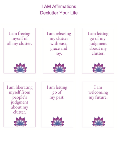 Printed Declutter Affirmations | Inspire a Clutter-Free Life