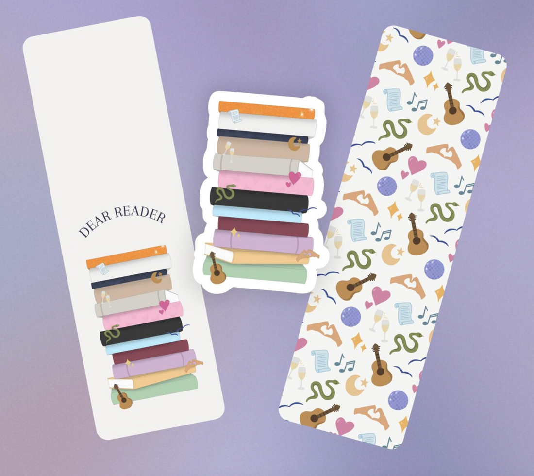 Eras Bookshelf Sticker &amp;amp; Bookmark Bundle