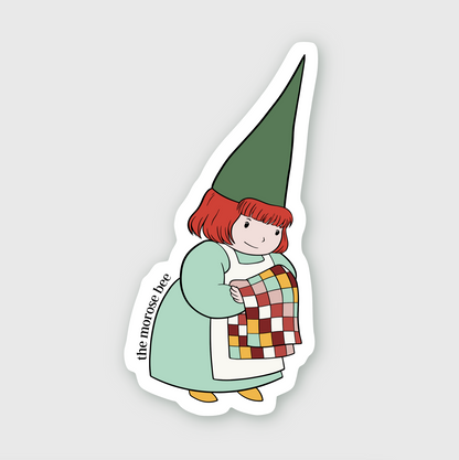 Quilty Gnome Sticker