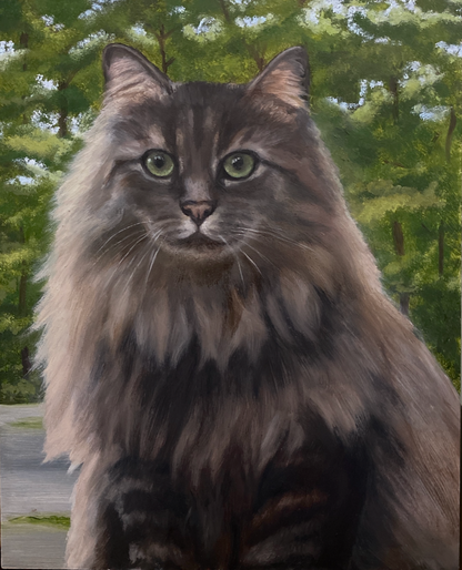 Commissioned Pet Portrait Oil Painting