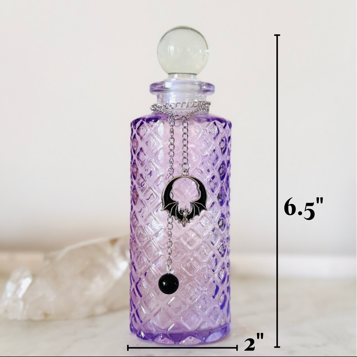 Purple Glass Halloween Moon Water Ritual Kit