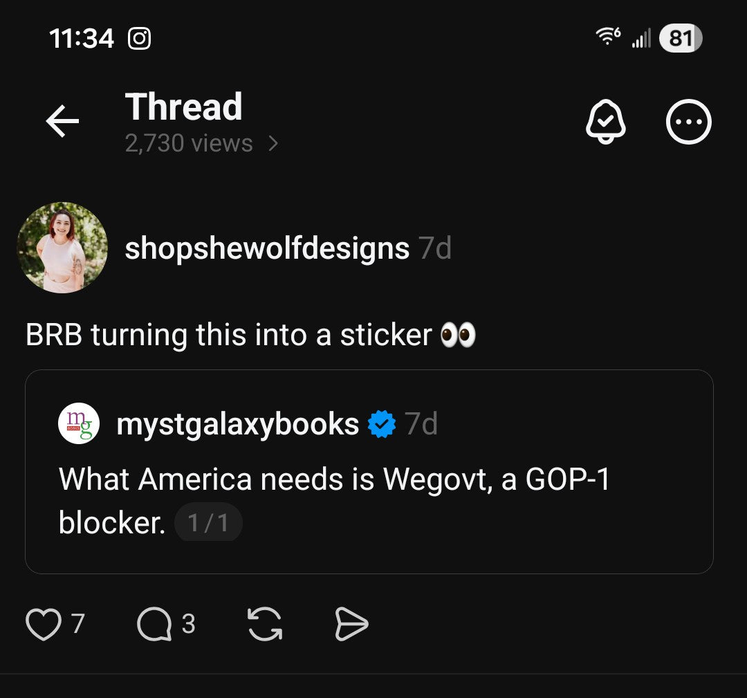 WEGOVT Anti-GOP Sticker