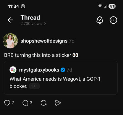 WEGOVT Anti-GOP Sticker