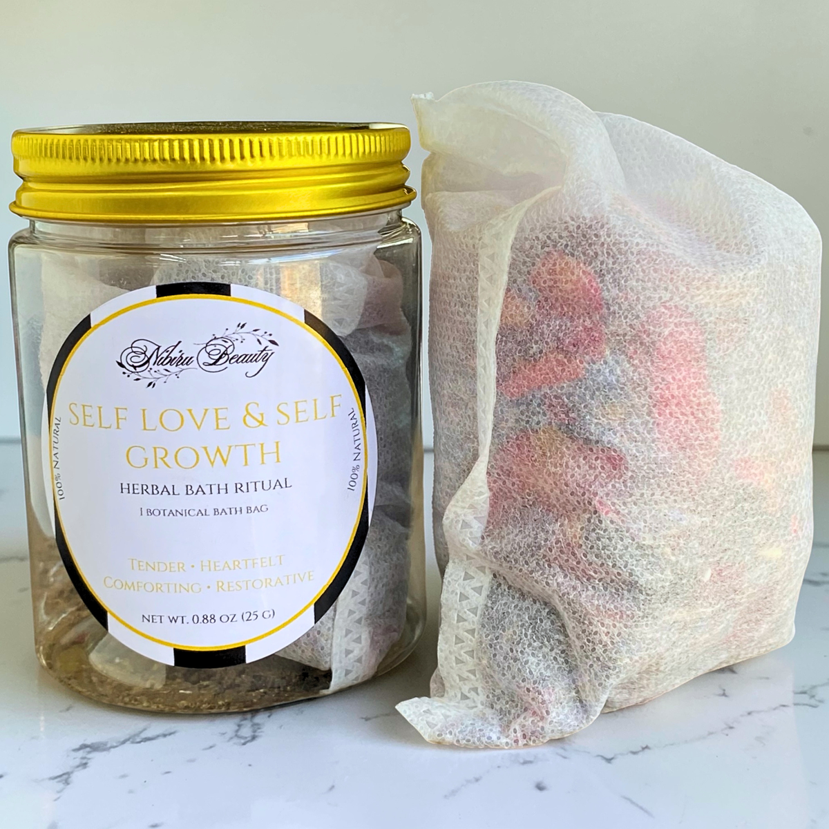 Self Love &amp; Self Growth Herbal Bath Bag | Botanical Intention Soak