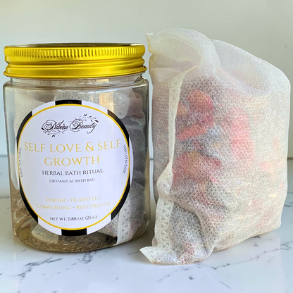 Self Love &amp; Self Growth Herbal Bath Bag | Botanical Intention Soak