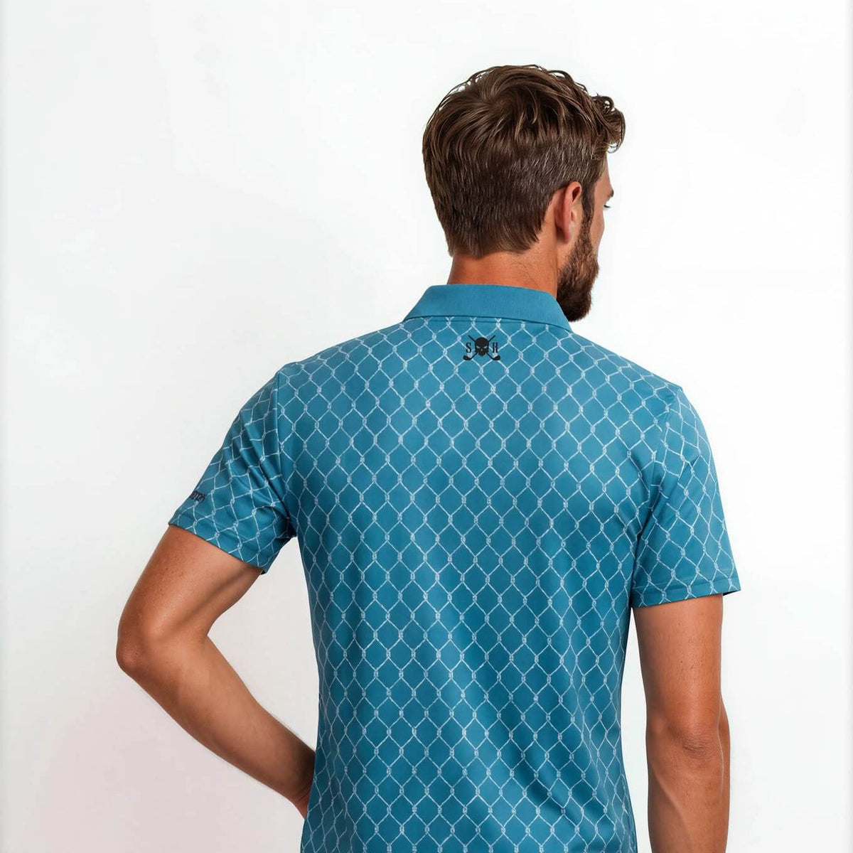 Serenity Blade Collar Golf Polo - M - Skull &amp; Bogeys Golf Co.