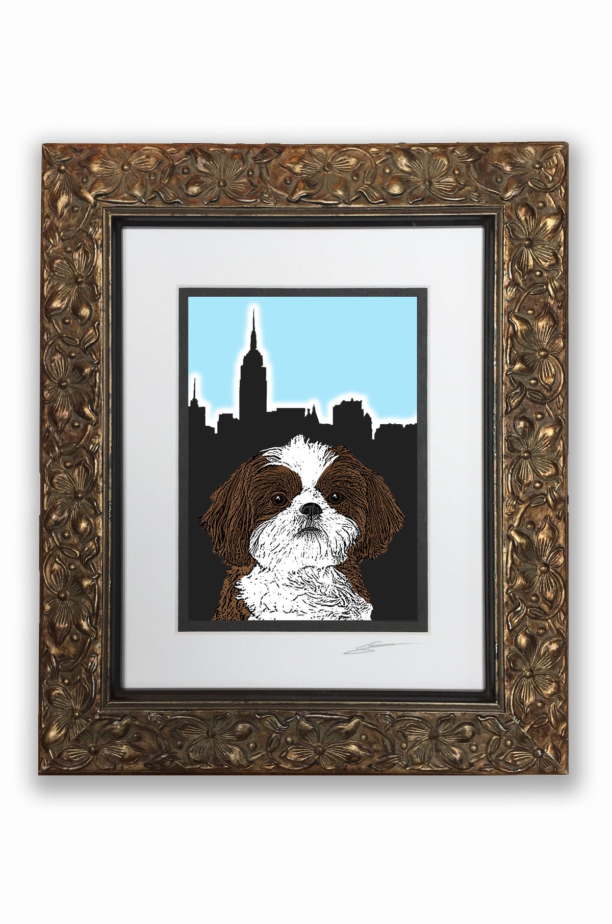 Shih Tzu Dark Pupart Portrait
