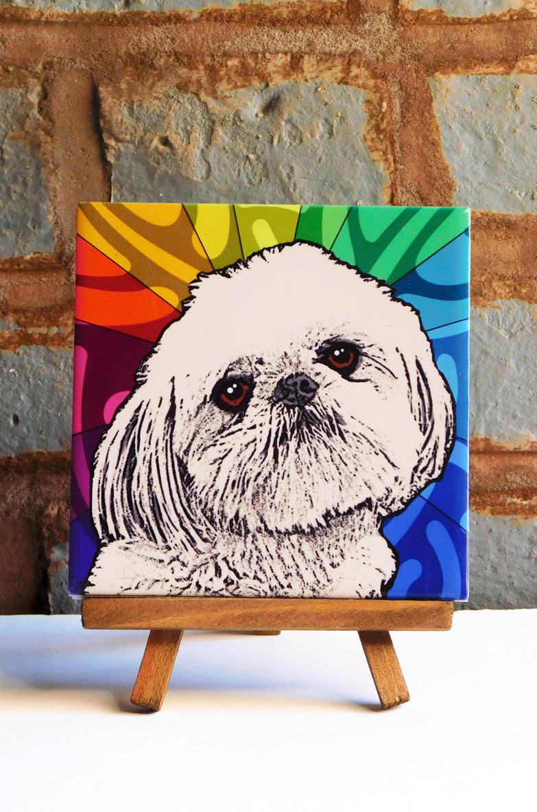 Shih Tzu Light Ceramic Art Tile
