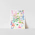 Art print featuring a bright colorful watercolor painting with a quote