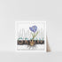 A square art print featuring a crocus flower with a stylized root system, titled &