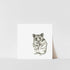 Art print of a watercolor painting depicting a hamster sitting upright on a white background.