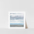 Art print featuring a watercolor landscape painting of the sea coast of Maine