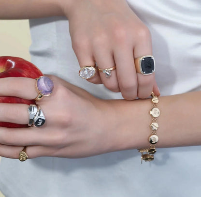 Gold Wellbutrin Cocktail Ring