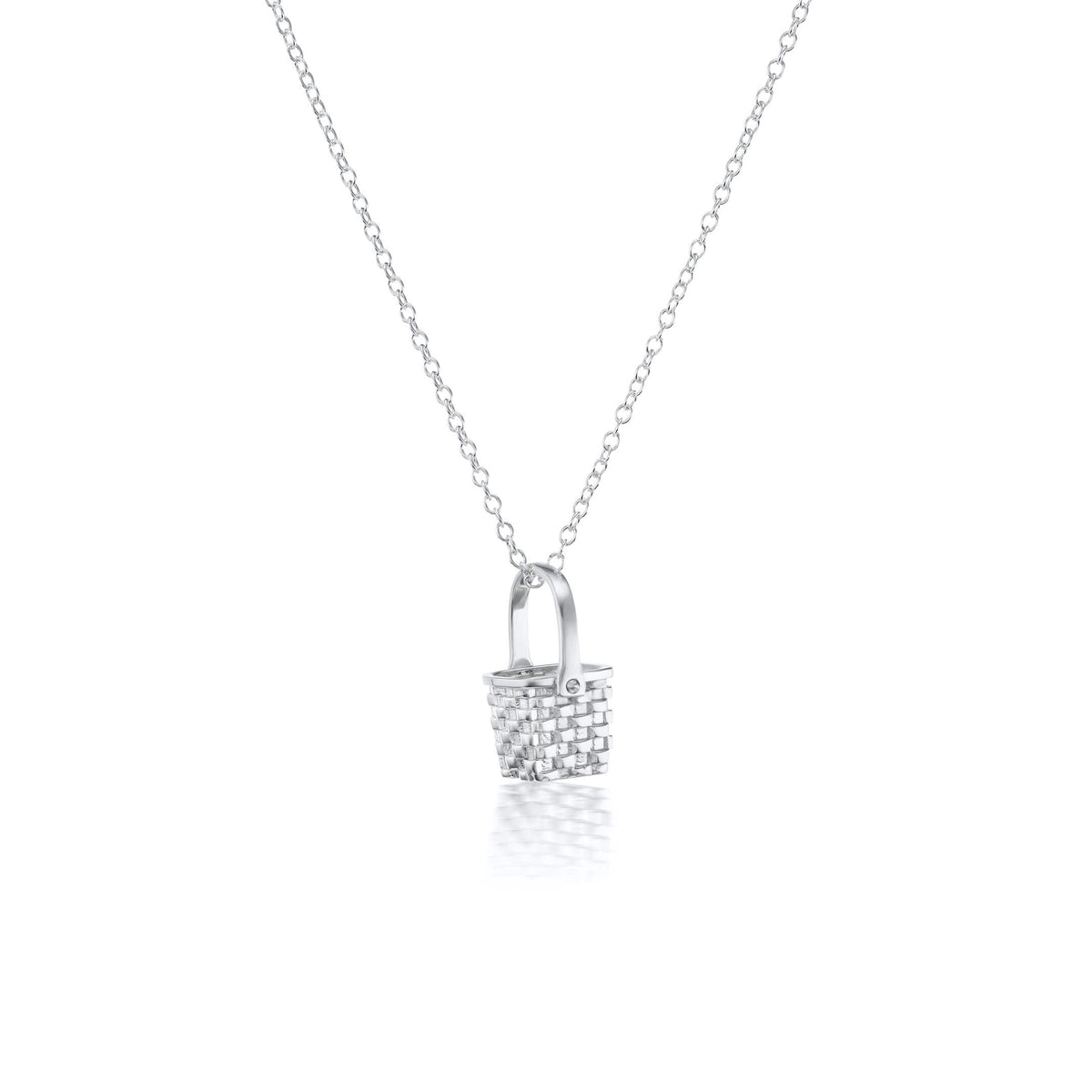 Silver Basket Case Pendant