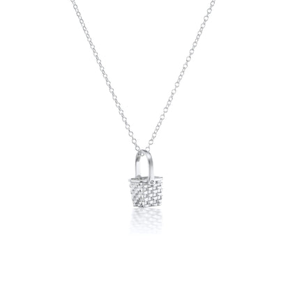 Silver Basket Case Pendant