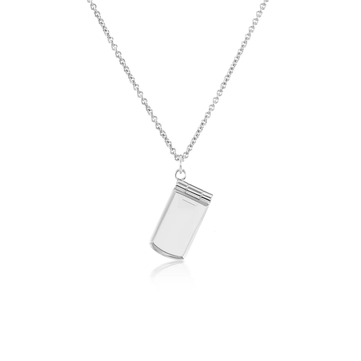 Silver Flip Phone Pendant