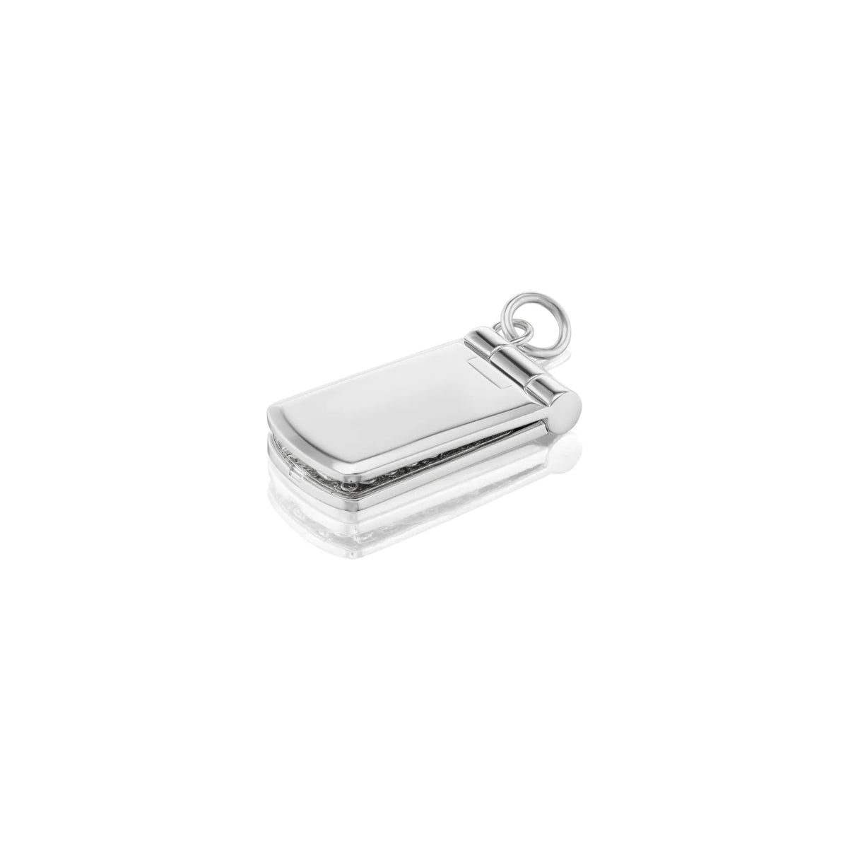 Silver Flip Phone Pendant