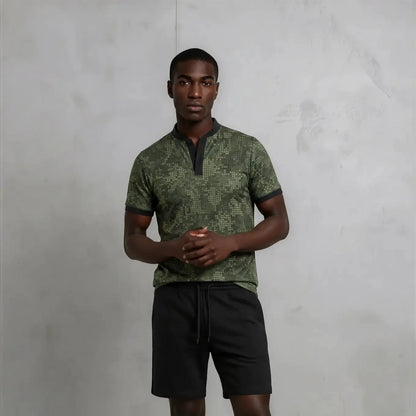Forest Camo Blade Collar Golf Polo - 2XL - Skull &amp; Bogeys Golf Co.