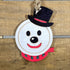 Hand-painted wooden snowman head Christmas ornament with cute winter holiday design and lightweight festive decor, adorable snowman tree decoration gift for holiday lovers 