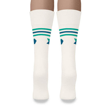 Democracy Forward "Democracy Is Not A Spectator Sport" White/Cream Crew Sock