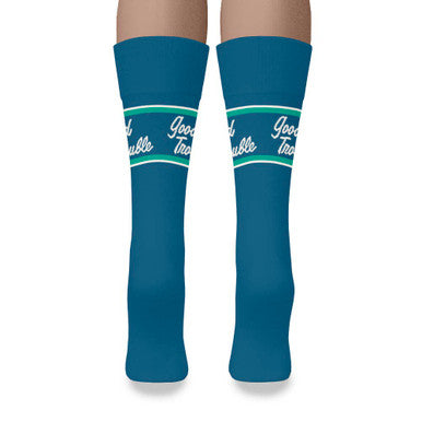 Democracy Forward "Good Trouble" Blue Crew Sock