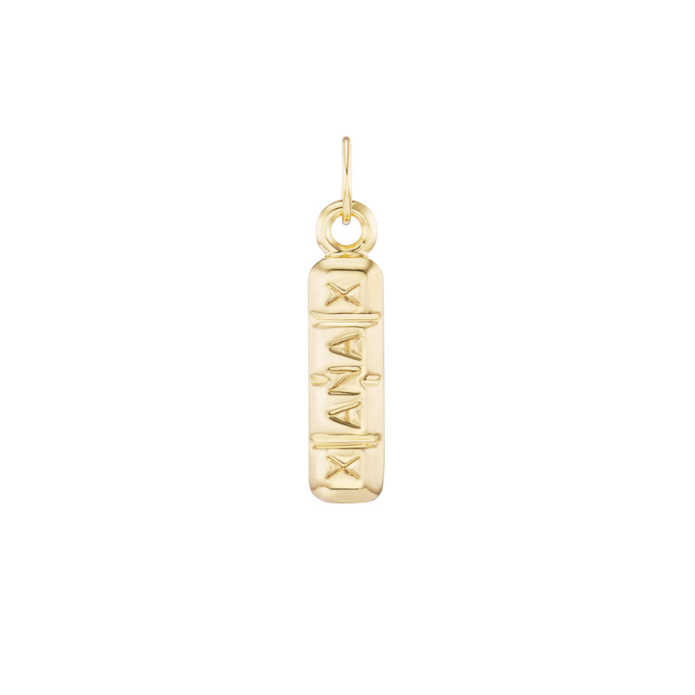 Gold Xanax Bar Pendant