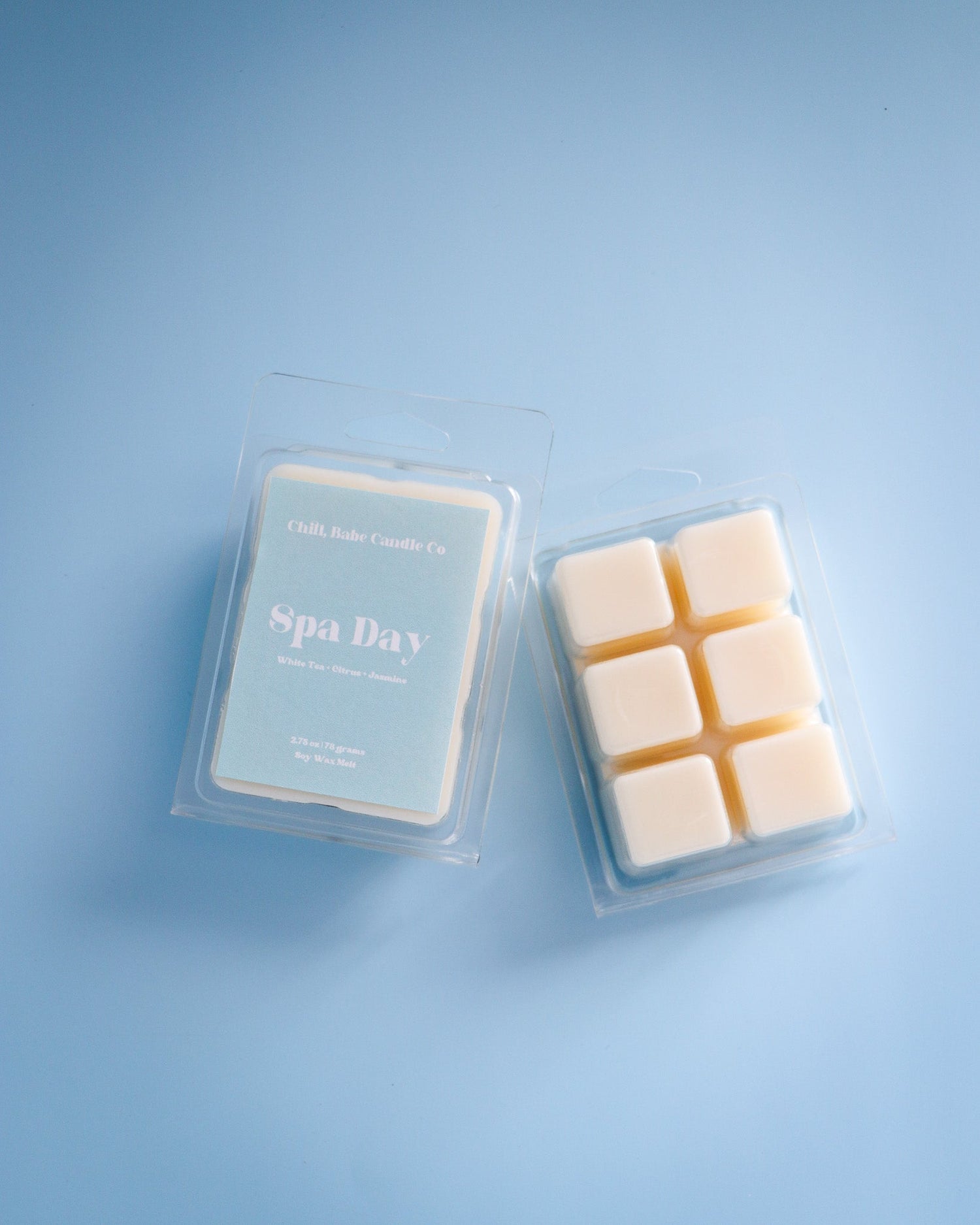 Spa Day Wax Melt front &amp; back