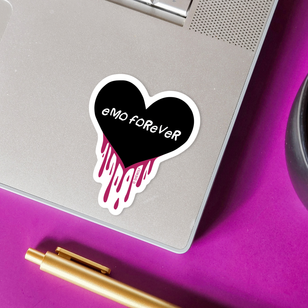 Emo Forever Drippy Heart Sticker