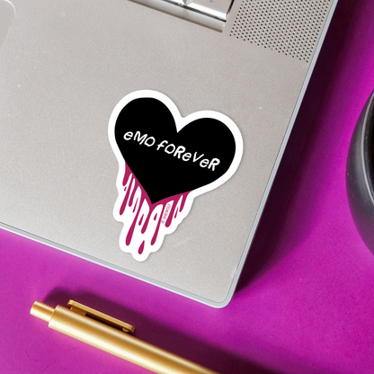 Emo Forever Drippy Heart Sticker