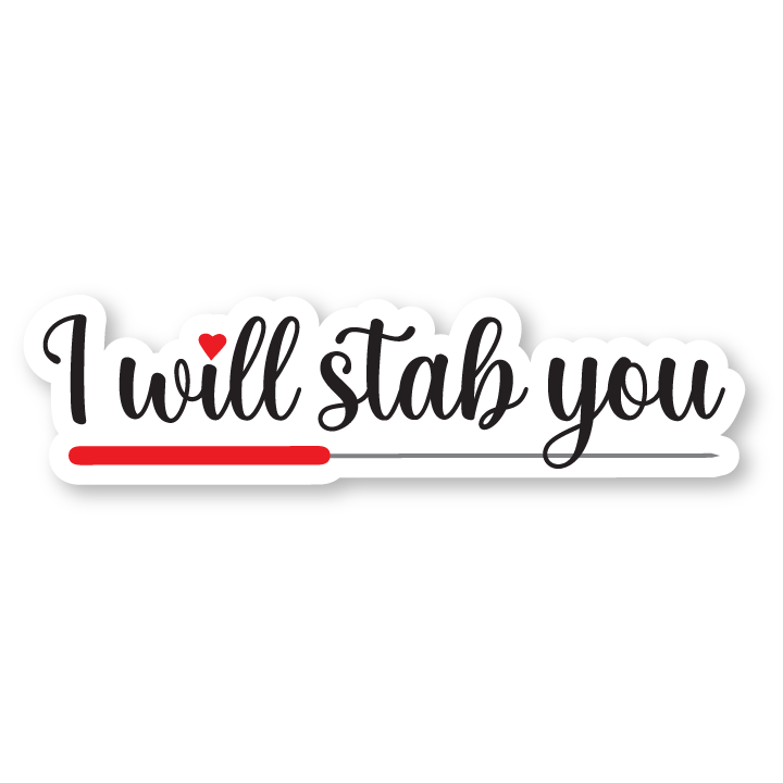 I will stab you sticker (acupuncture)