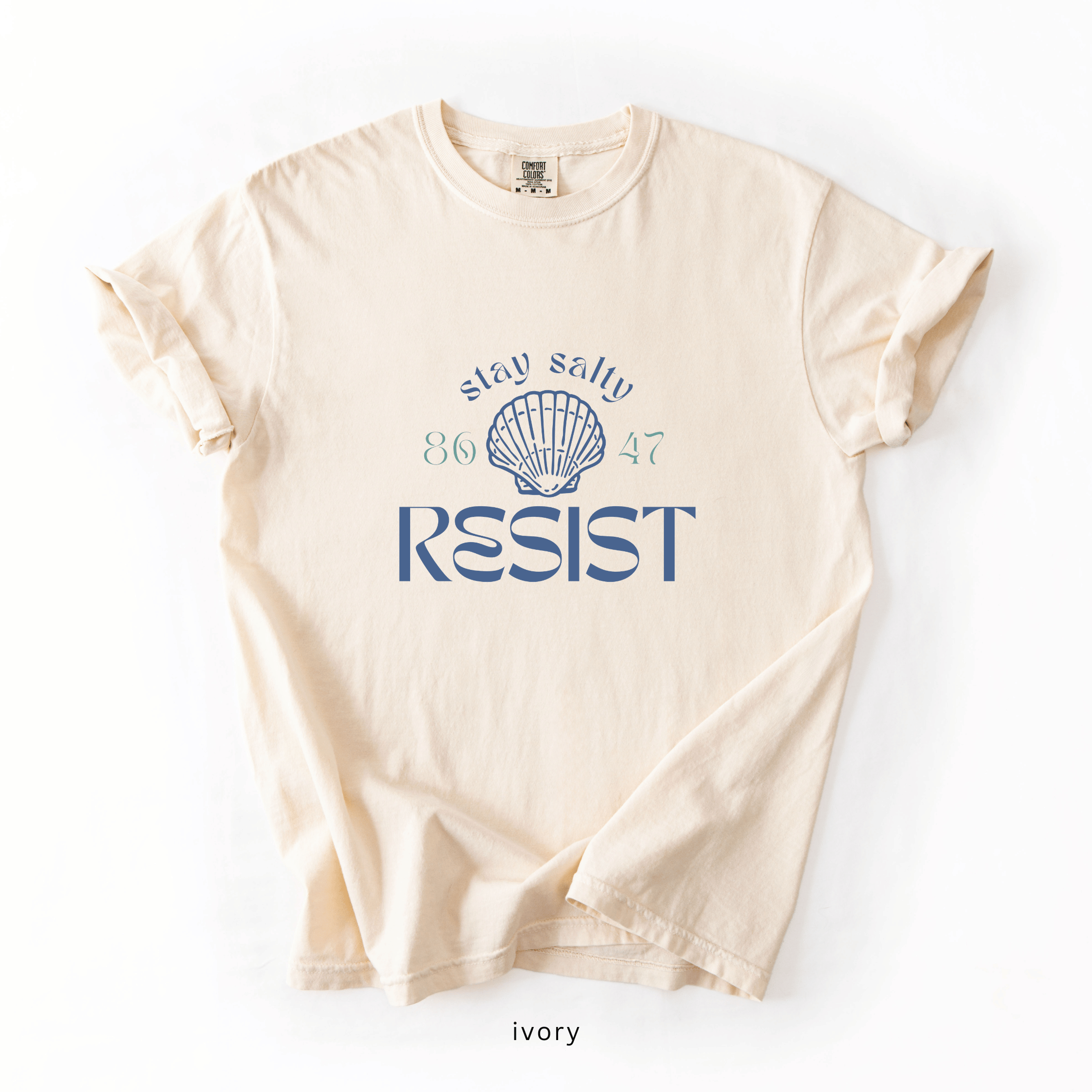 Stay Salty Resist T-Shirt | Coastal Anti-Trump Graphic Tee