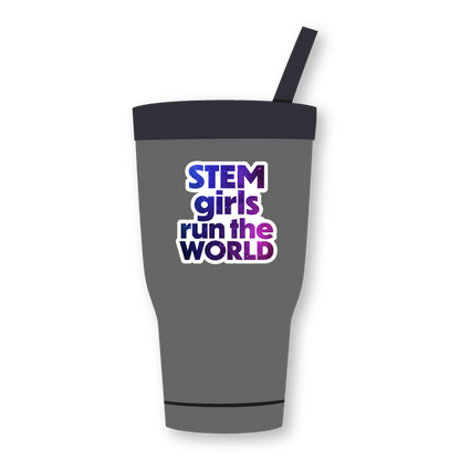 STEM girls run the world sticker