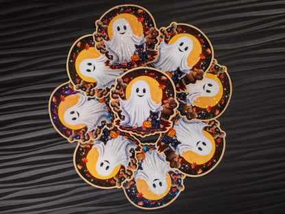 Halloween Ghost Sticker: Fall Original Art Decal