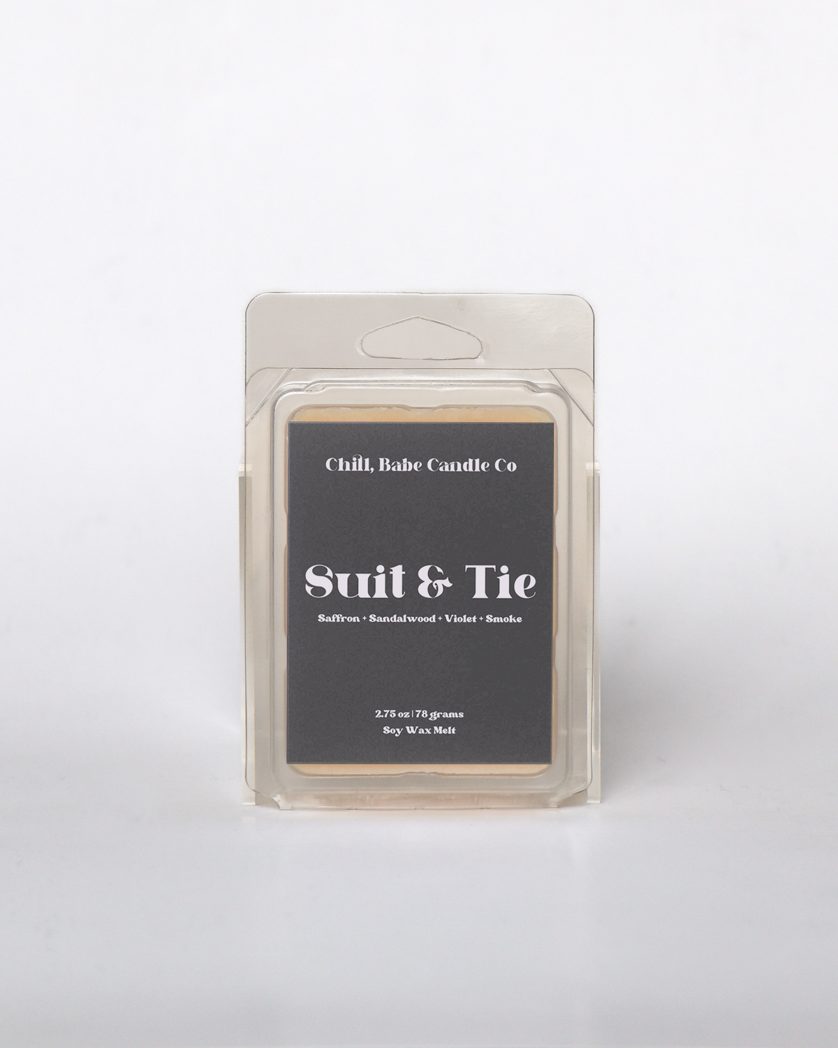 Suit &amp; Tie Wax Melt | Saffron + Cedarwood + Violet + Smoke