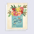 Greeting card with floral design and &