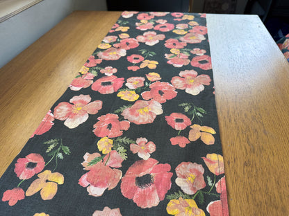 ember poppies european linen table runner