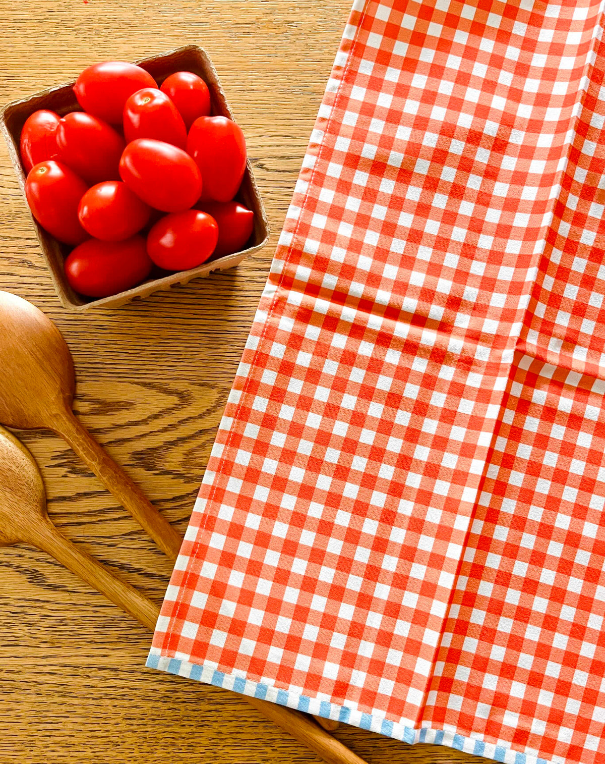 Christmas Trees and Gingham Tea Towel Set