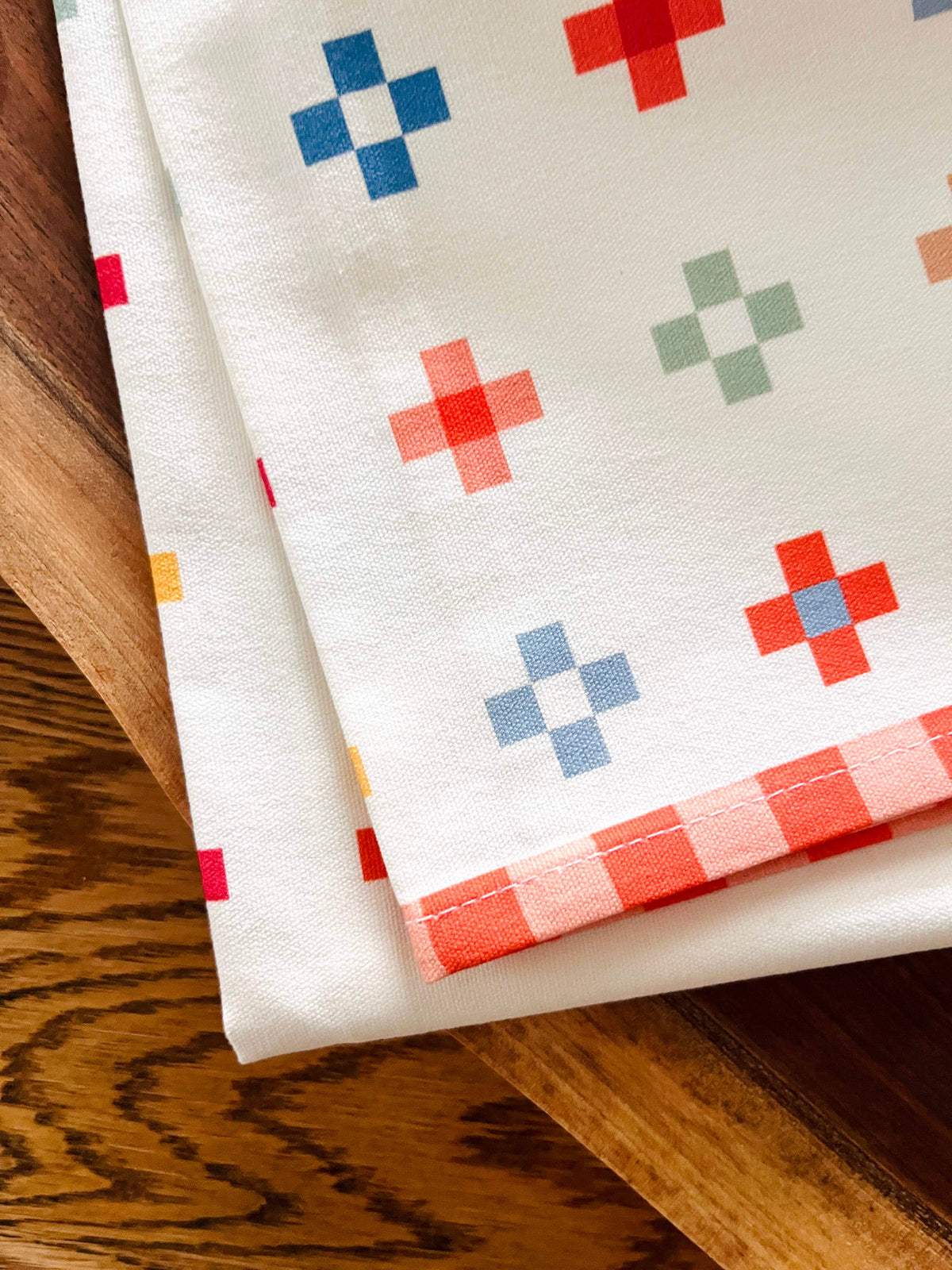 Merry Squares Quilt Tea Towel