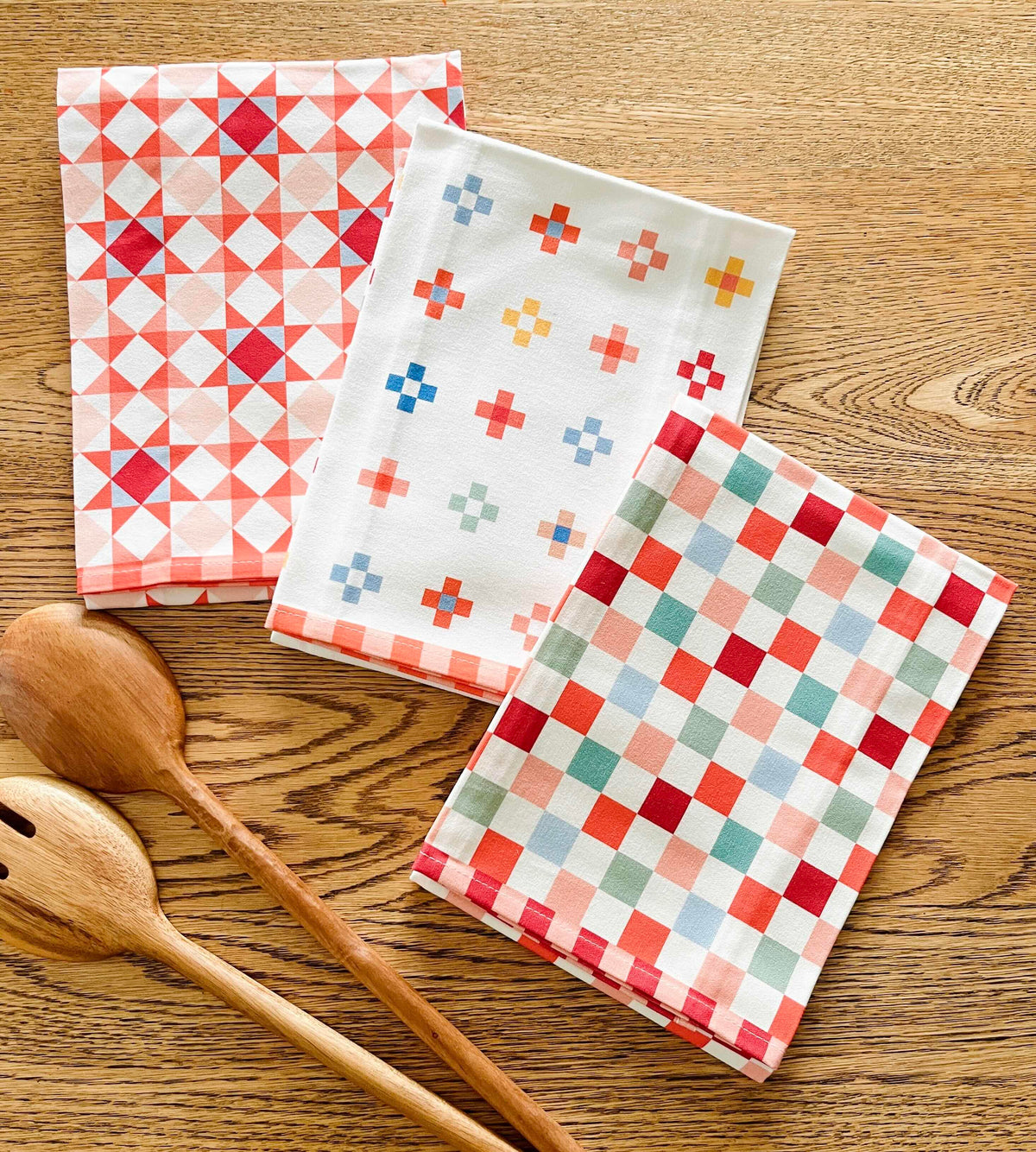 Star Quilt Holiday Tea Towel