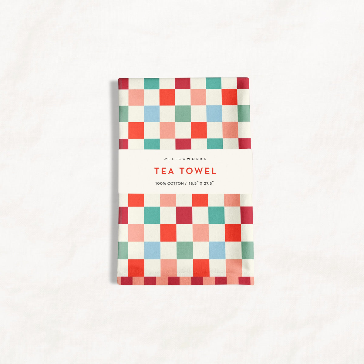 Christmas Checkers Quilt Tea Towel