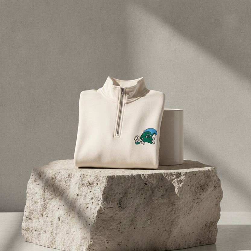 Tulane Green Wave Q‑Zip Pullover - Skull &amp; Bogeys Golf Co.
