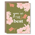 Greeting card with floral design and &