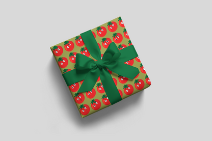 Emotional Tomatoes Wrapping Paper, Gift Wrap Sheets