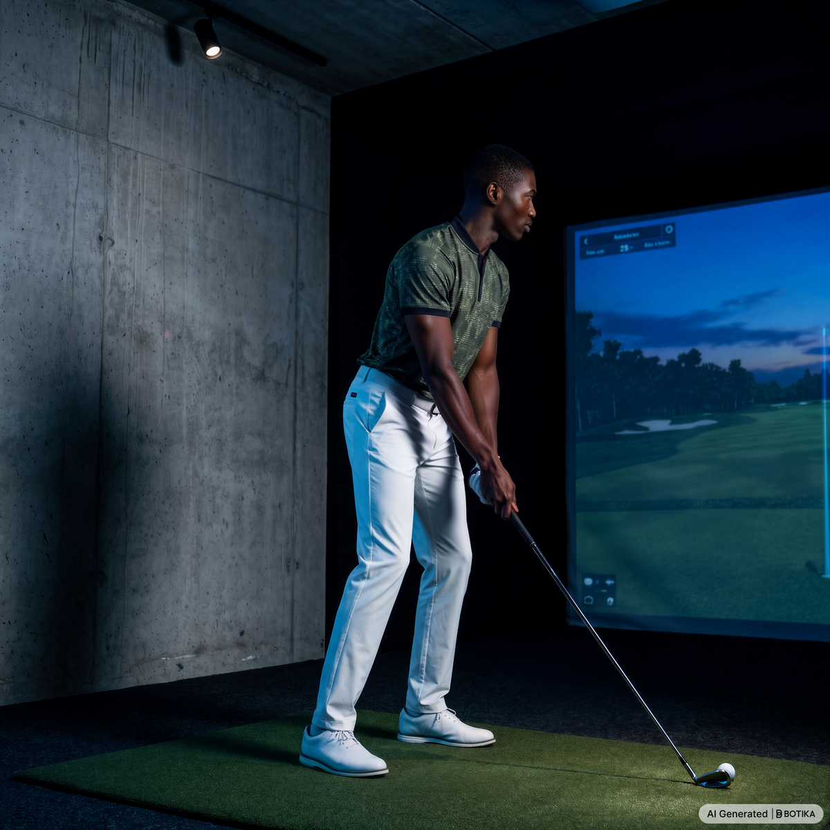 Forest Camo Blade Collar Golf Polo