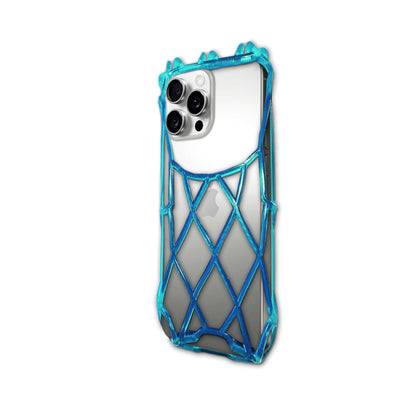 Flexēsoft silicone netting for your phone. Translucent Turquoise
