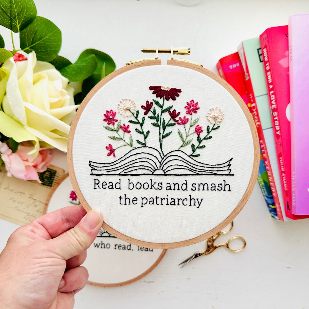 Read more books (7 patterns) / Embroidery PDF Pattern Download 6 inch